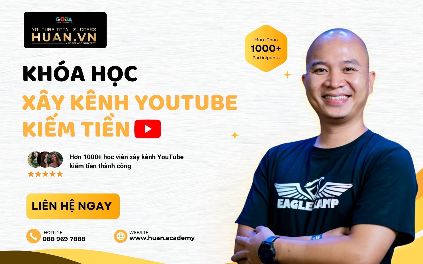 Khóa học xây kênh YouTube kiếm tiền online cùng Huân Academy